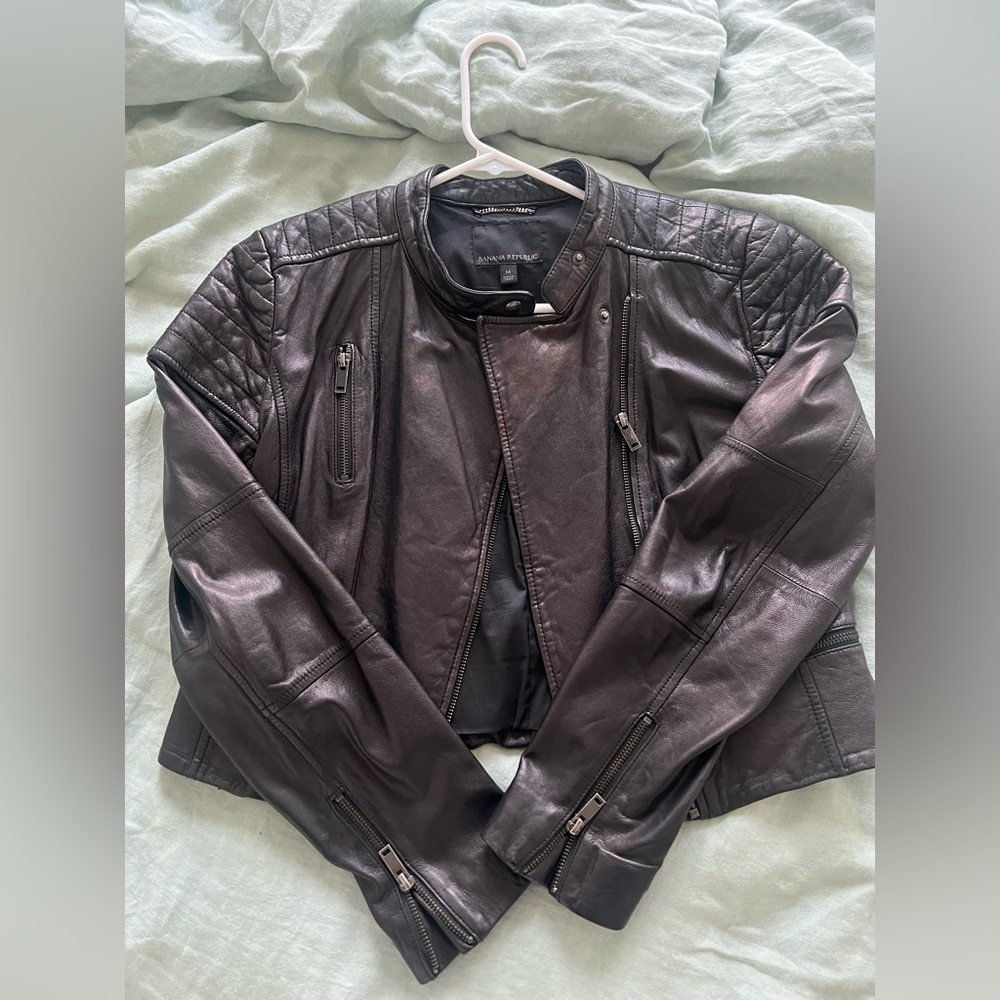 Banana Republic Lamb Leather Lined Jacket